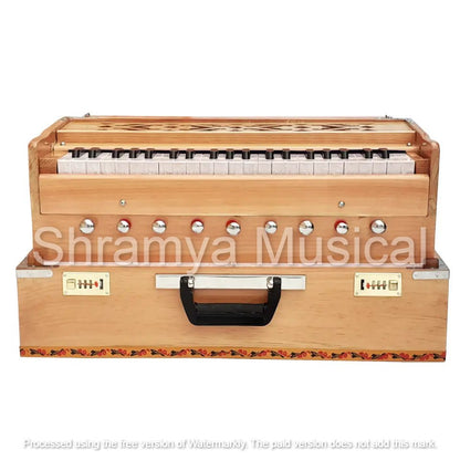 Portable Harmonium | 42 Keys | 3.5 Octave | Natural Color | 440 Hz - Harmonium_OLD INDIAN CRAFTS