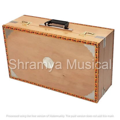 Portable Harmonium | 42 Keys | 3.5 Octave | Natural Color | 440 Hz - Harmonium_OLD INDIAN CRAFTS