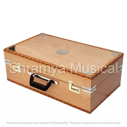 Portable Harmonium | 42 Keys | 3.5 Octave | Natural Color | 440 Hz - Harmonium_OLD INDIAN CRAFTS