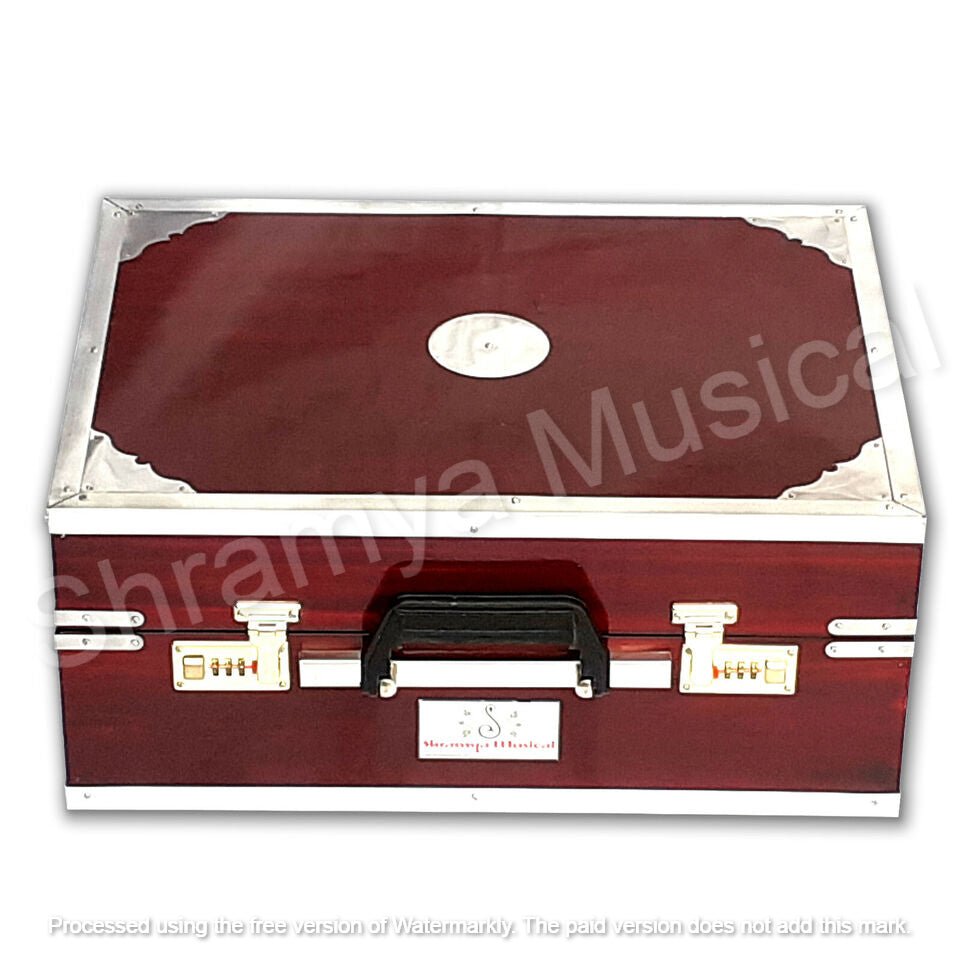 Portable/Traveler Harmonnium Brown Color 32 Keys ( 2.5 Octave ) Tune 432 Hz 4 stopper 7 Fold Bellow - Harmonium_OLD INDIAN CRAFTS