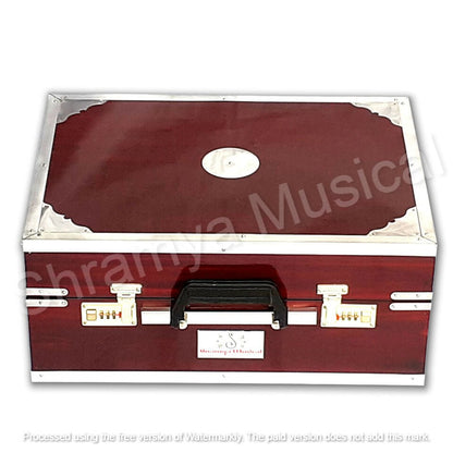 Portable/Traveler Harmonnium Brown Color 32 Keys ( 2.5 Octave ) Tune 440 Hz 4 stopper 7 Fold Bellow - Harmonium_OLD INDIAN CRAFTS