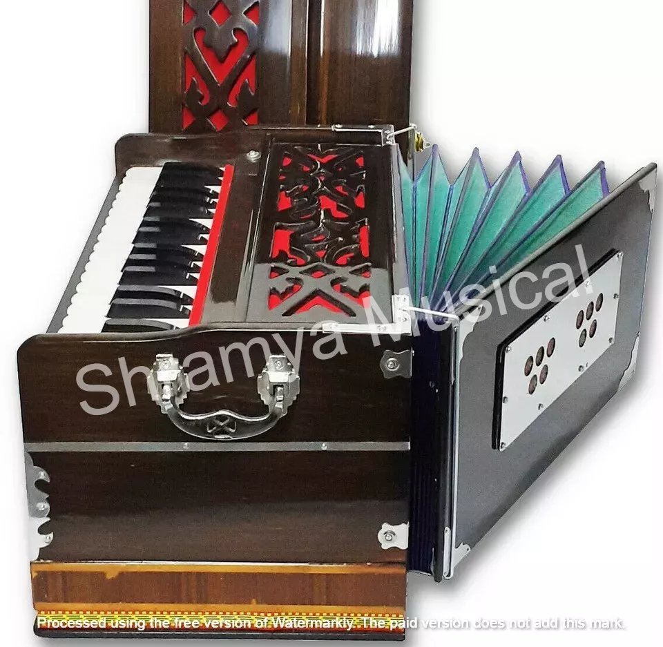 Standard Harmonium 32 Keys 2.5 Octave Tune 432 Hz Dark Brown Color - Harmonium_OLD INDIAN CRAFTS