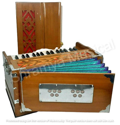 Standard Harmonium 32 keys 4 Stopper Brown Color 432 Hz By Oldindiancrafts - Harmonium_OLD INDIAN CRAFTS