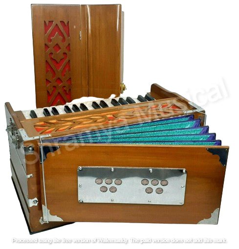 Standard Harmonium 32 keys 4 Stopper Brown Color 440 Hz - Harmonium_OLD INDIAN CRAFTS