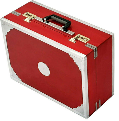 32 Keys Portable Harmonium red Color 4 Stopper 2.5 Octave multi-fold Bellow 440 hz Tuned Made in India - OLD INDIAN CRAFTS